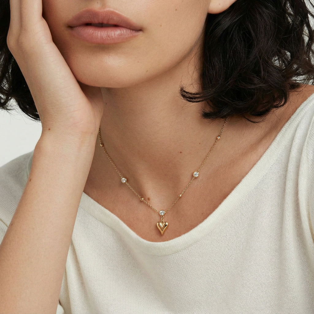 Golden Love Pearl Necklace