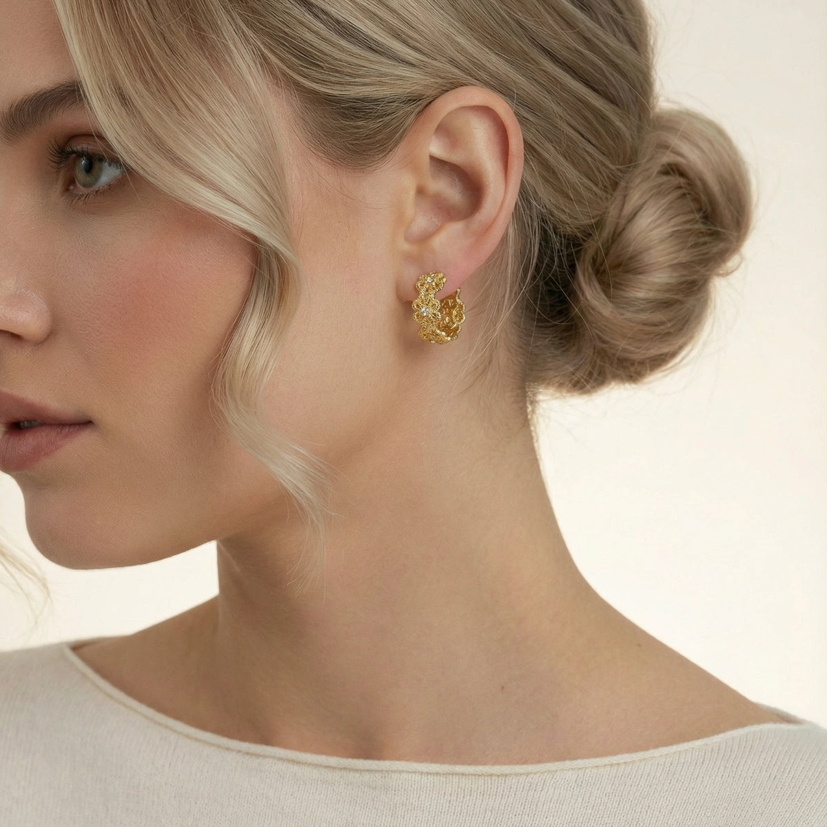 Golden Garden Floral Hoops