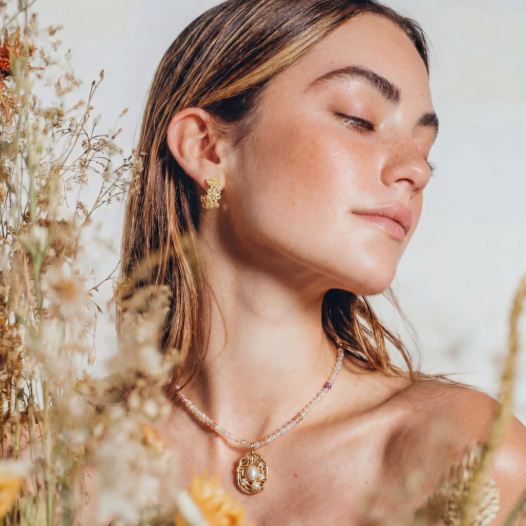 Golden Garden Floral Hoops