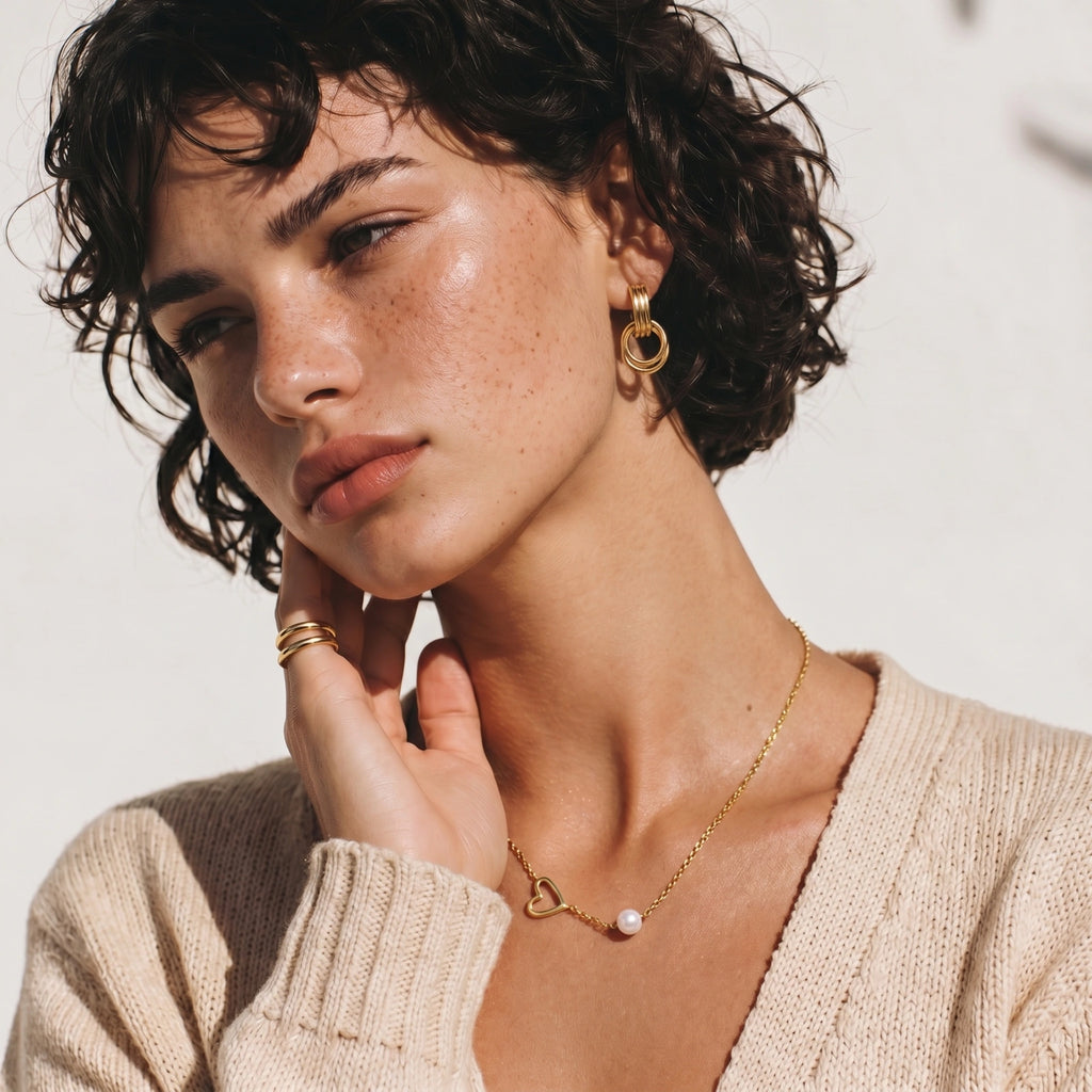 Golden Love Pearl Necklace